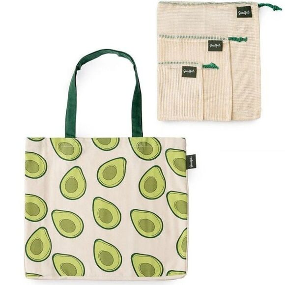 Goodful Farmer's Market Reusable Bags Set of 4 - Picture 1 of 2